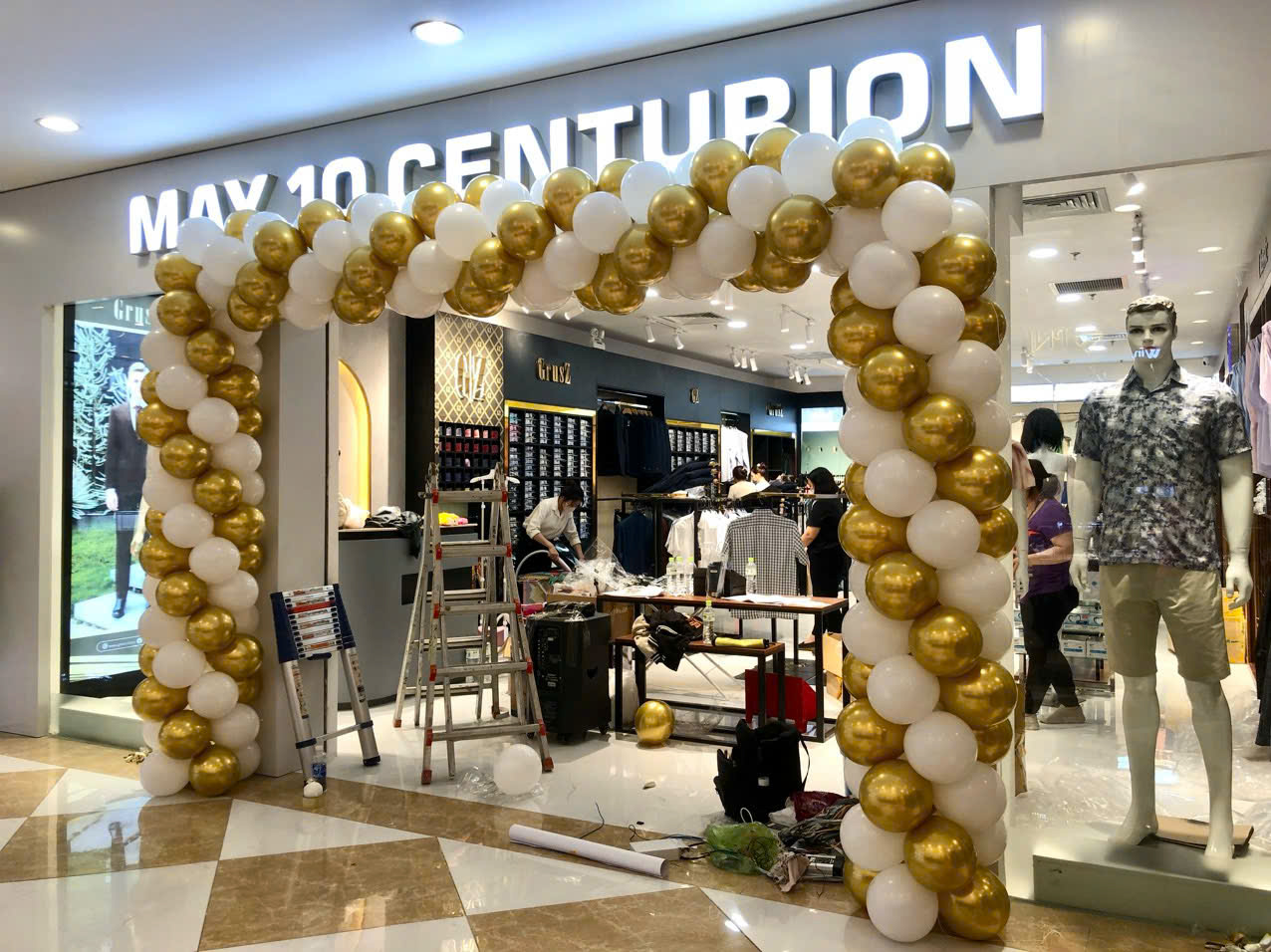 Trang trí cổng bóng bóng khai trương