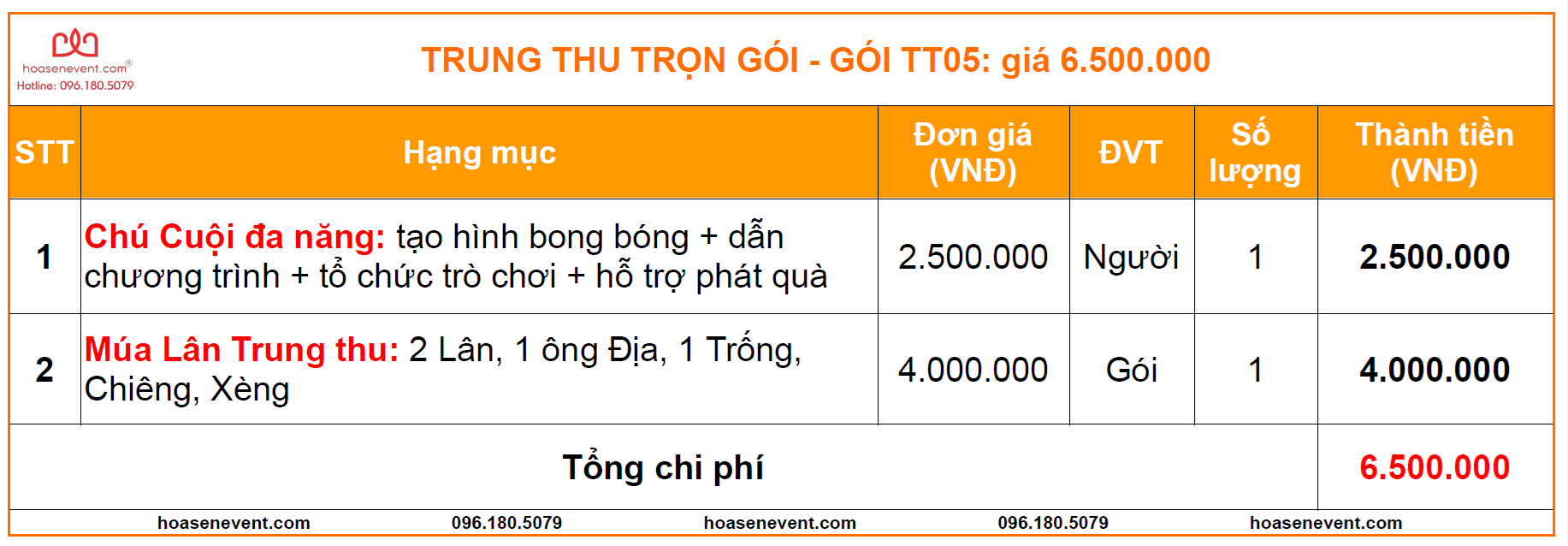 Gói trung thu số 4