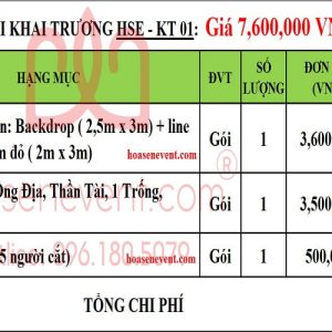 Gói khai trương cơ bản