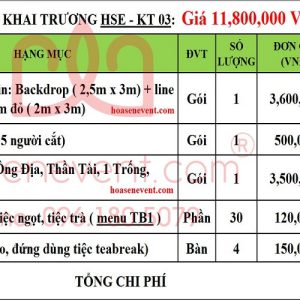 Gói khai trương số 3