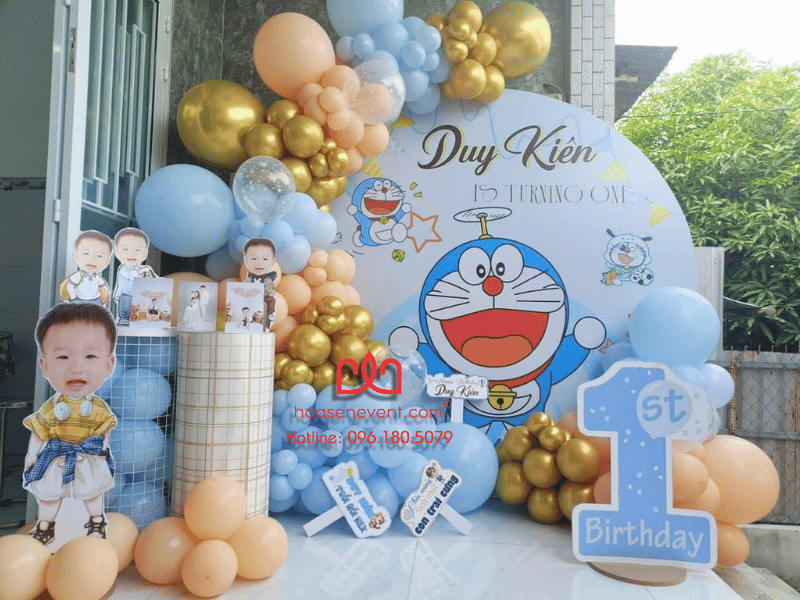 Trang trí thôi nôi Doraemon cho bé trai Trang trí thôi nôi Doraemon cho bé trai