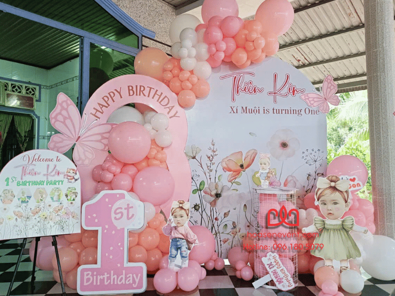 Gói trang trí thôi nôi màu hồng đặc biệt