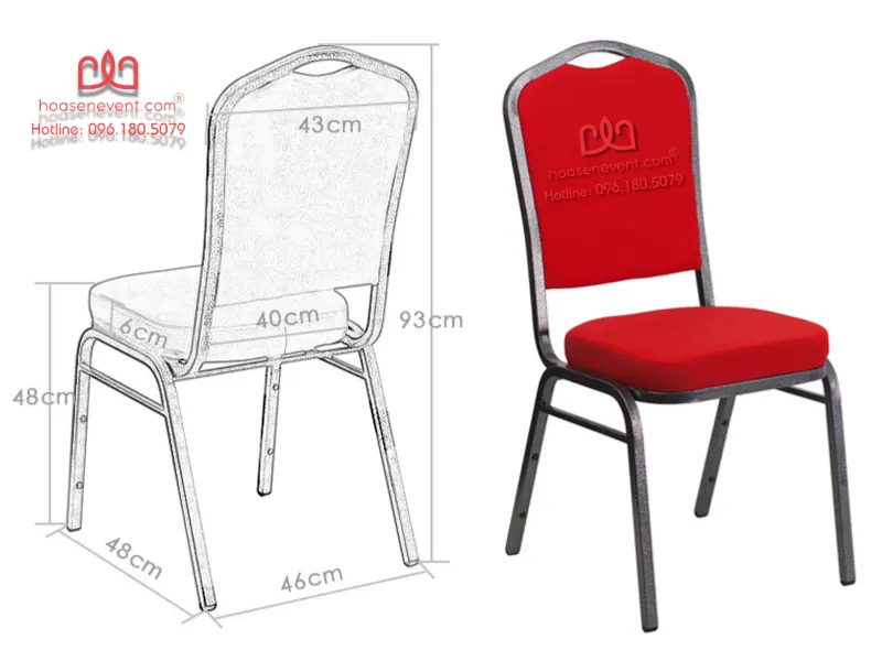 Kích thước của ghế banquet