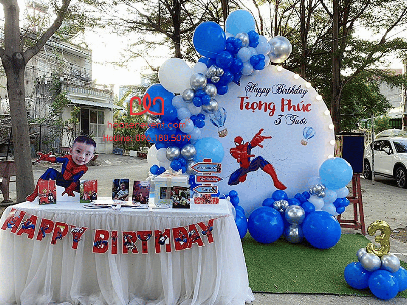 Thôi nôi trang trí chủ đề Spiderman Thôi nôi trang trí chủ đề Spiderman