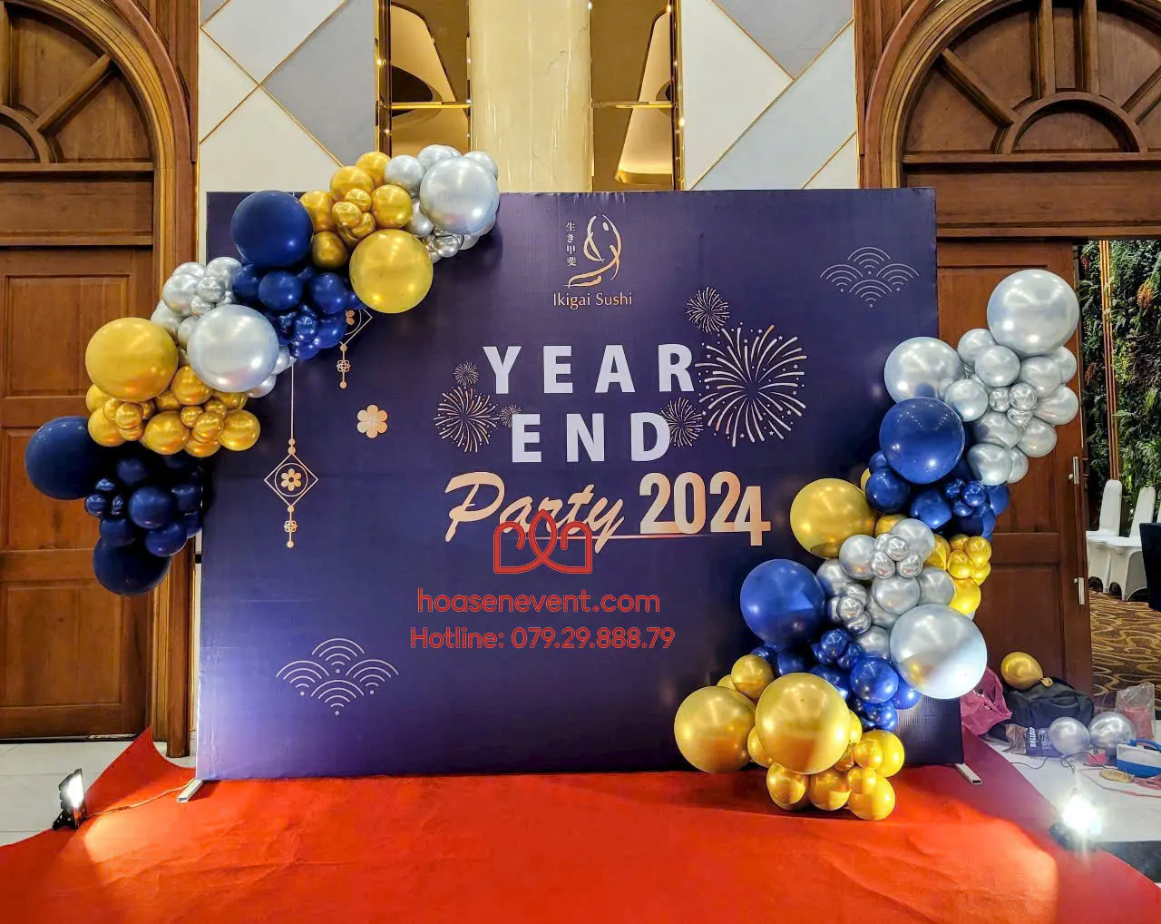 Thi công backdrop Year End Party