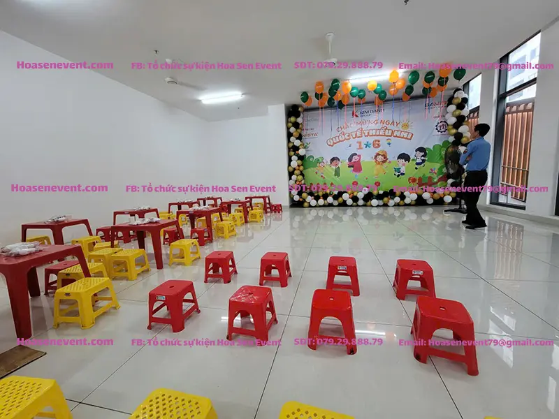 Cho thuê ghế nhựa sự kiện thiếu nhi